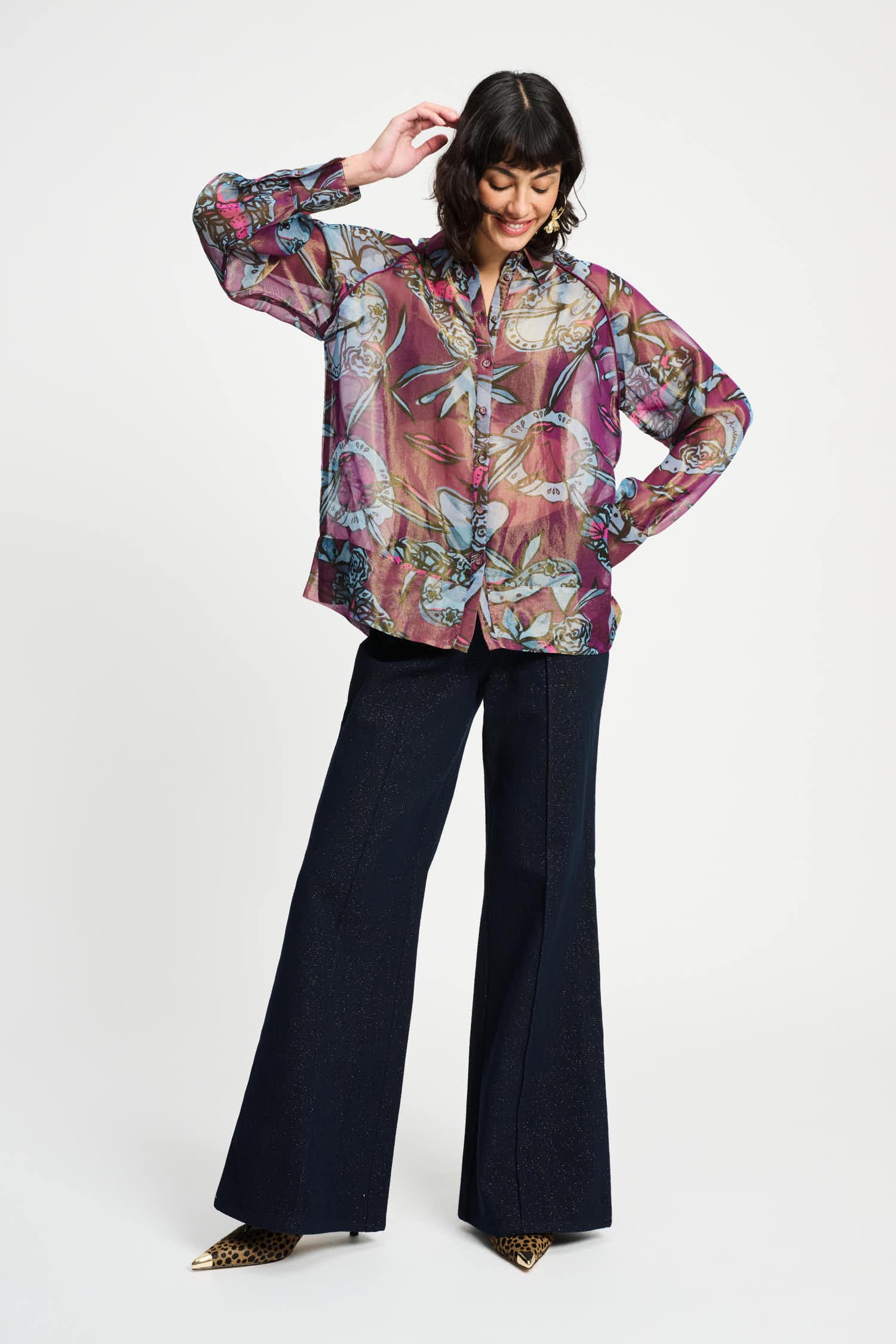 POM Amsterdam Blouses BLOUSE - Mystic Dinner Shimmer