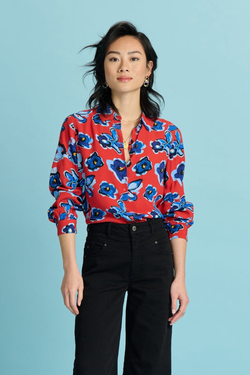 BLOUSE Mila Flower Glory Red