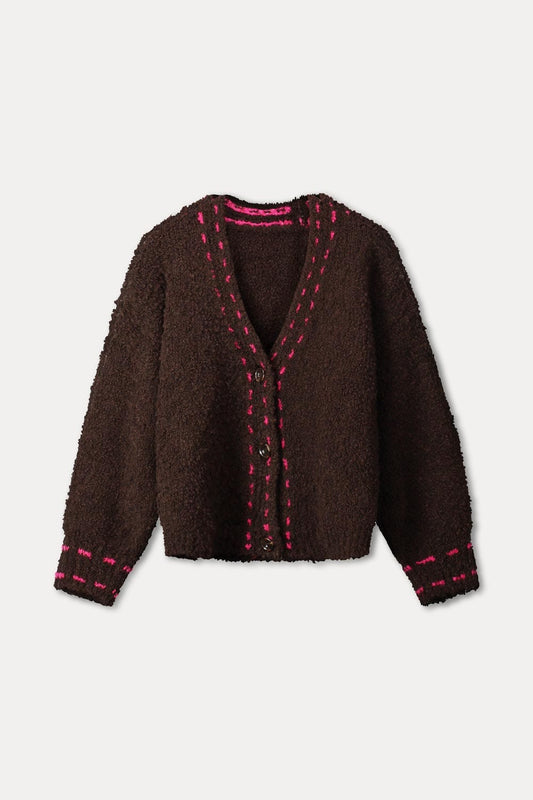 POM Amsterdam Cardigans CARDIGAN - Elise Chocolate Brown