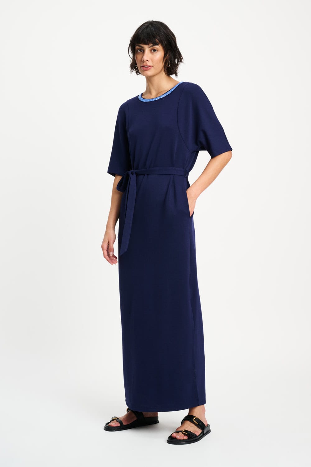macy's navy blue dress Macy in Dollhouse to for effortless summer style Blue maxi dress | Macy