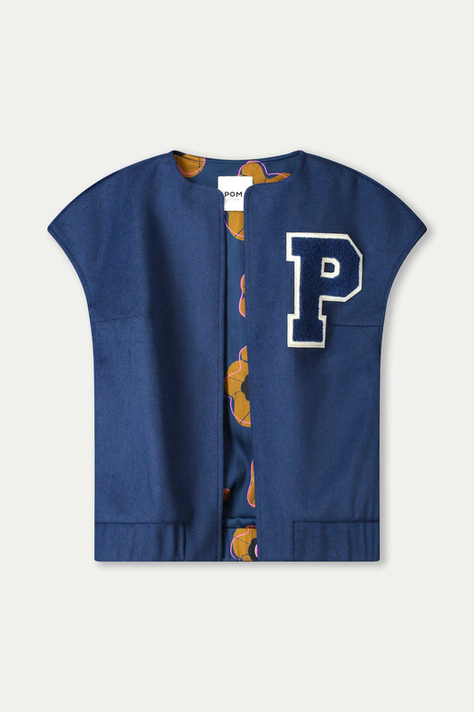 POM Amsterdam Gilets GILET - Baseball Nightfall Blue