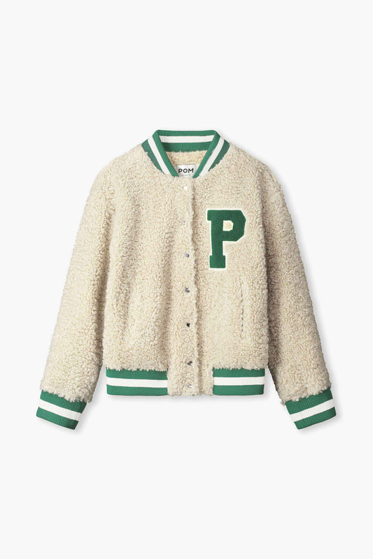 POM Amsterdam Jackets JACKET - Teddy Baseball Ecru