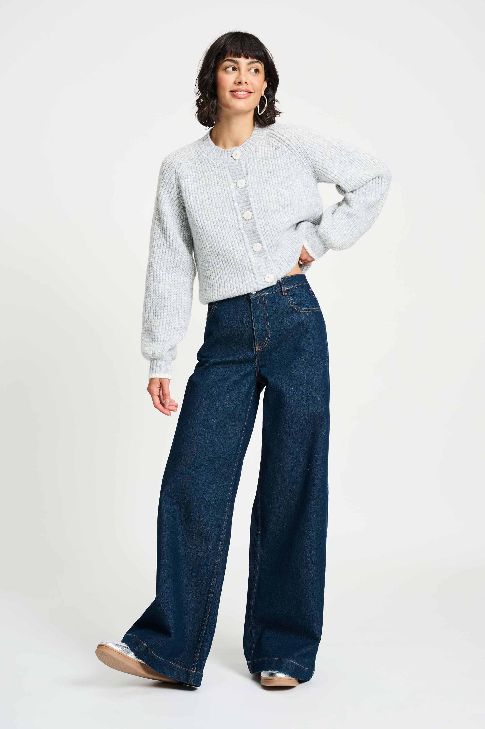 Baggy jeans dark blue | Wide-leg denim | POM Amsterdam | Official