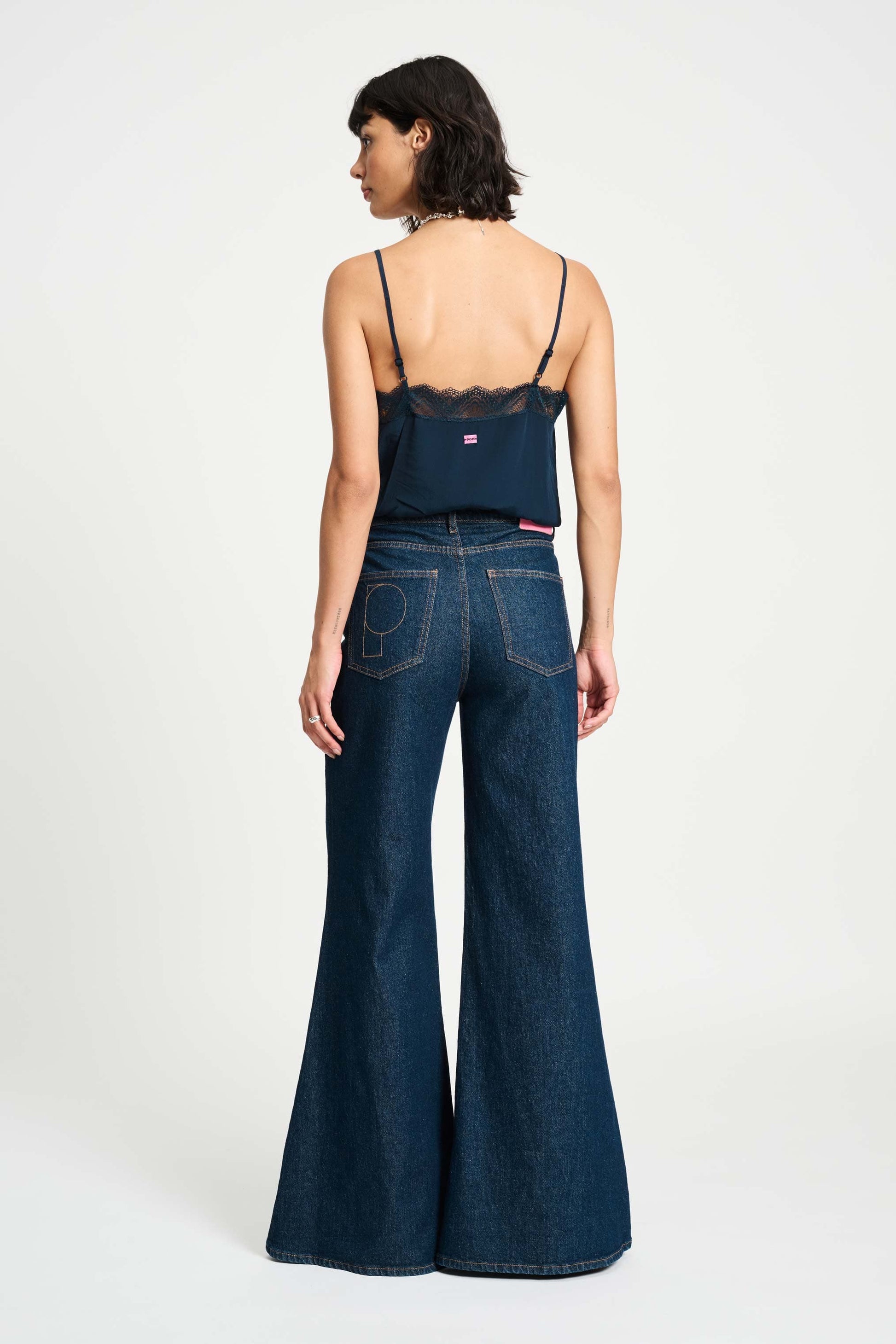 POM Amsterdam Jeans JEANS - Flare Dark Blue
