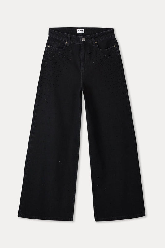 POM Amsterdam Jeans JEANS - Jodi Rhinestones Black