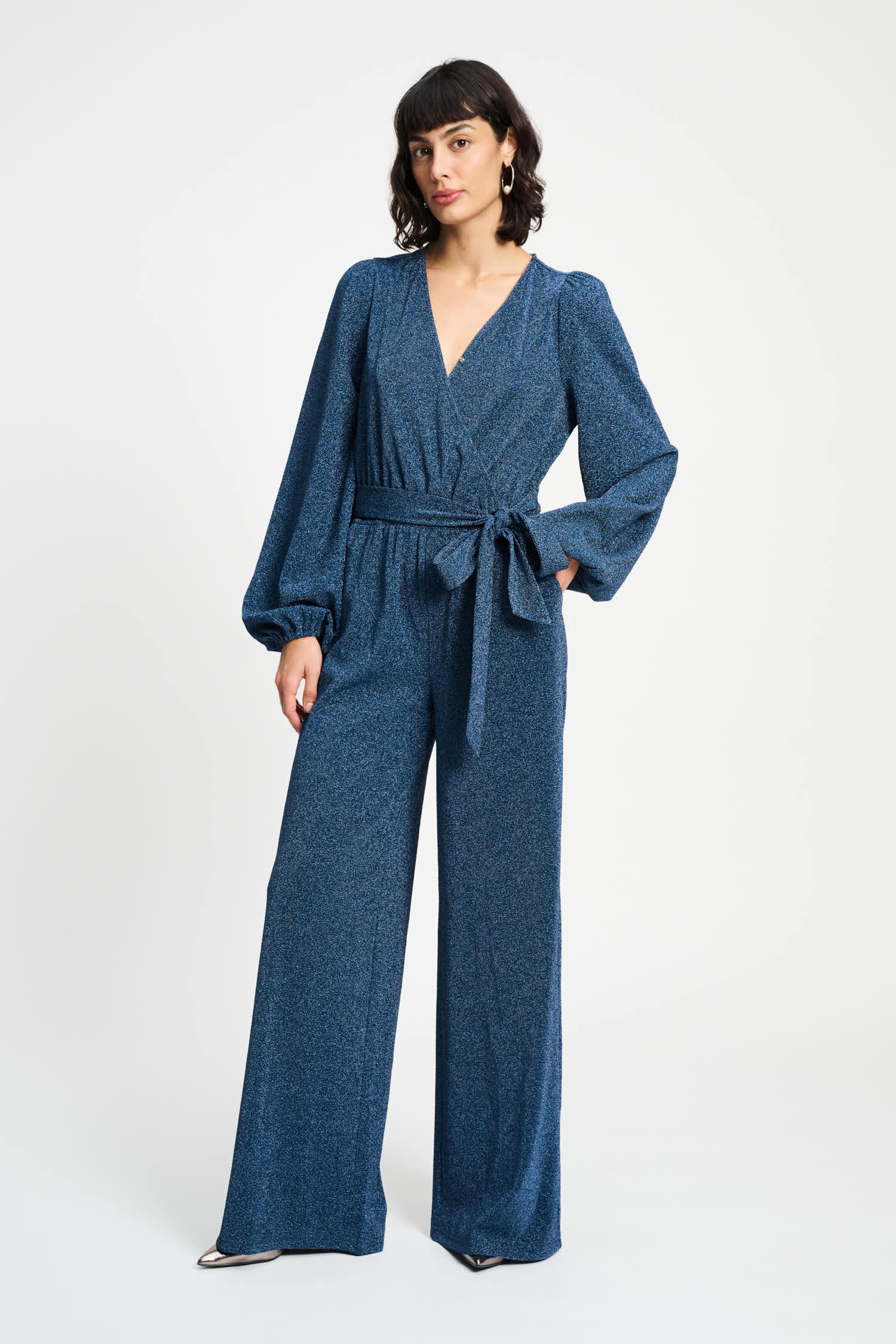 POM Amsterdam Jumpsuits Blue / 34 JUMPSUIT - Glitter Dawn Blue