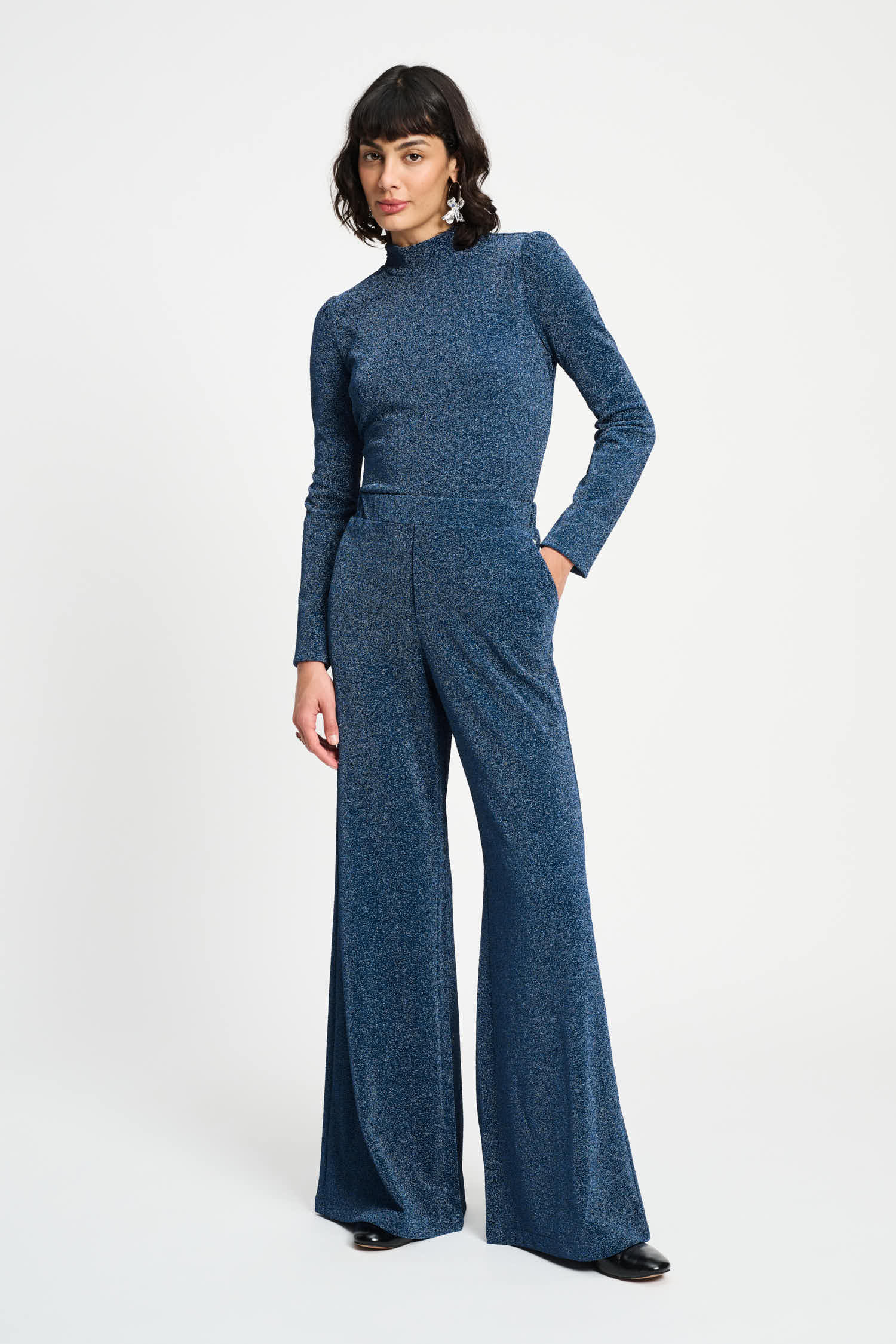 POM Amsterdam Pants Blue / 34 PANTS - Glitter Dawn Blue