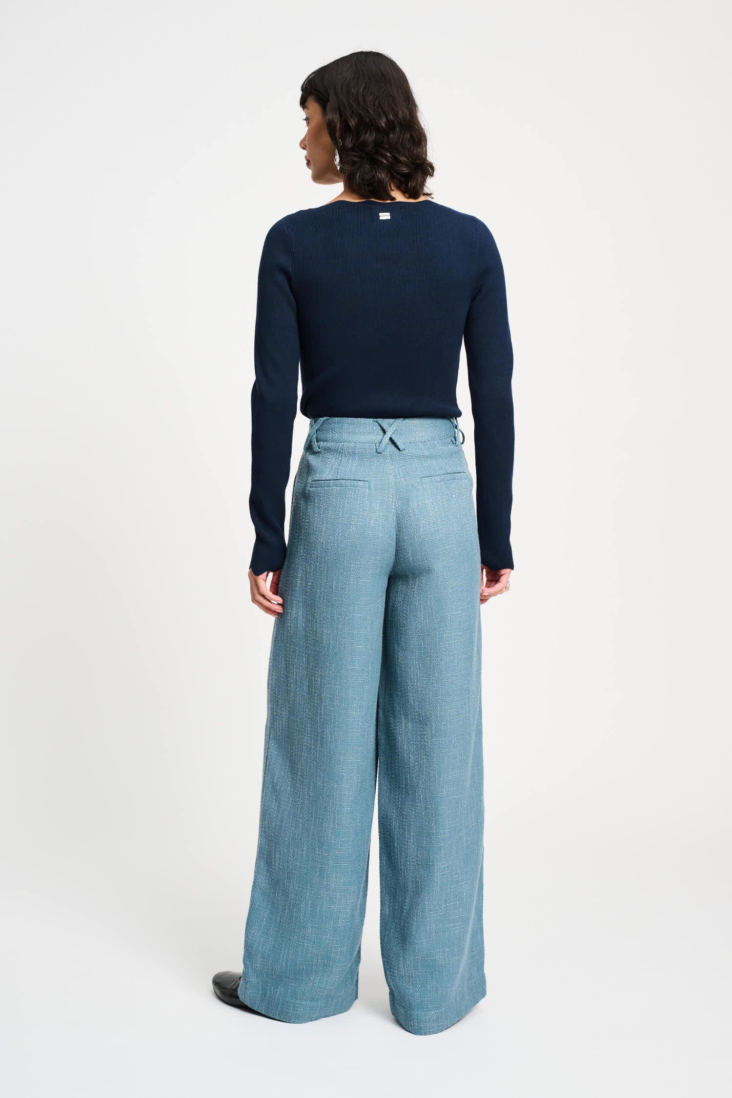 POM Amsterdam Pants PANTS - Bouclé Dawn Blue