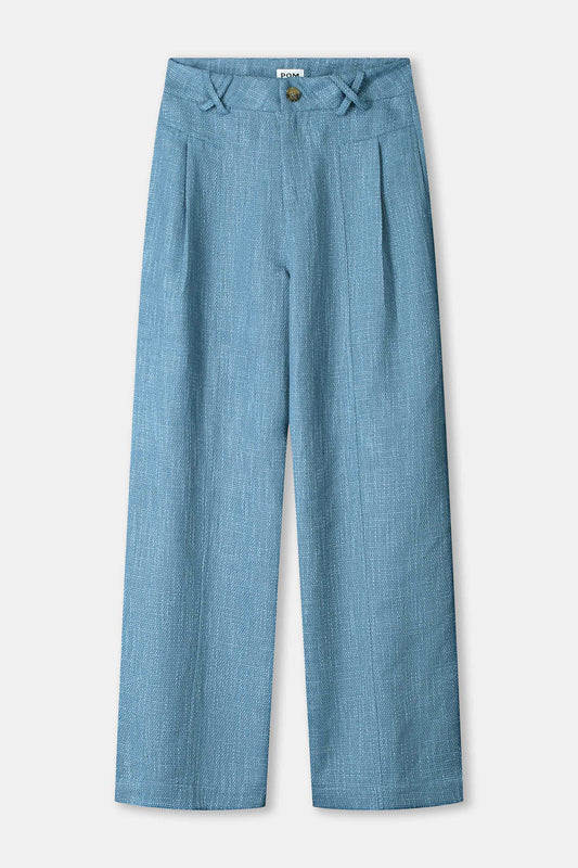 POM Amsterdam Pants PANTS - Bouclé Dawn Blue