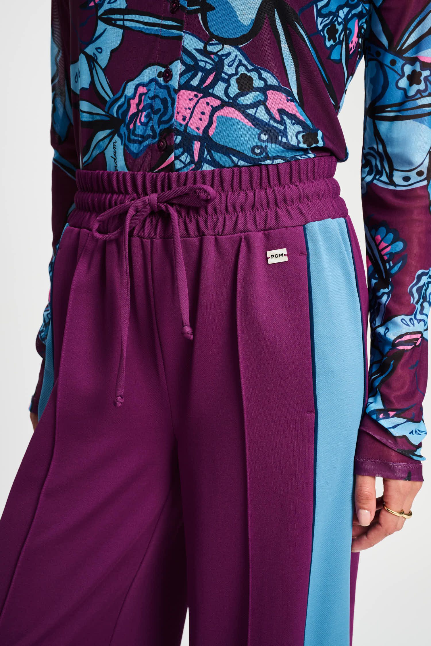 POM Amsterdam Pants PANTS - Colourblock Plum