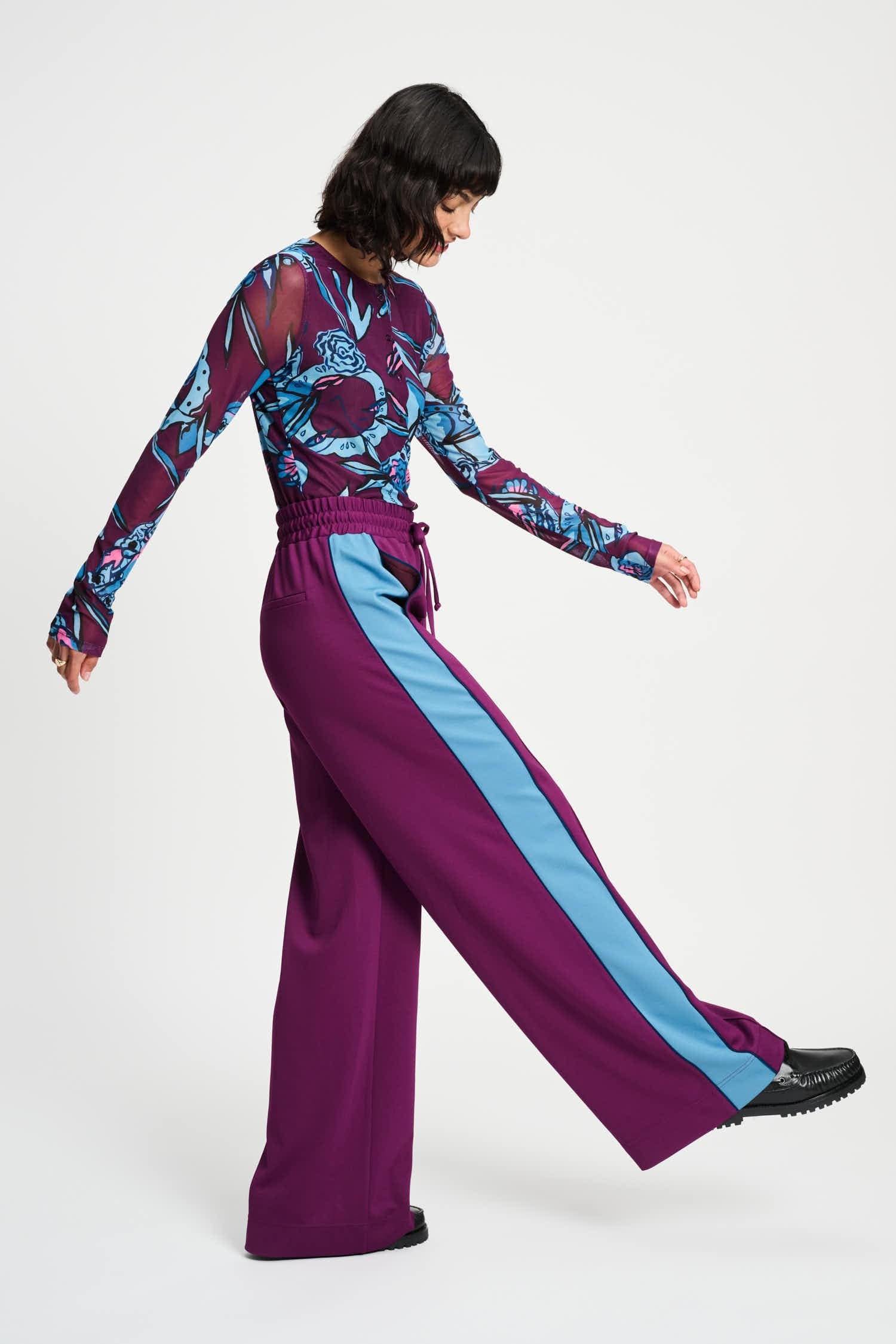 POM Amsterdam Pants PANTS - Colourblock Plum