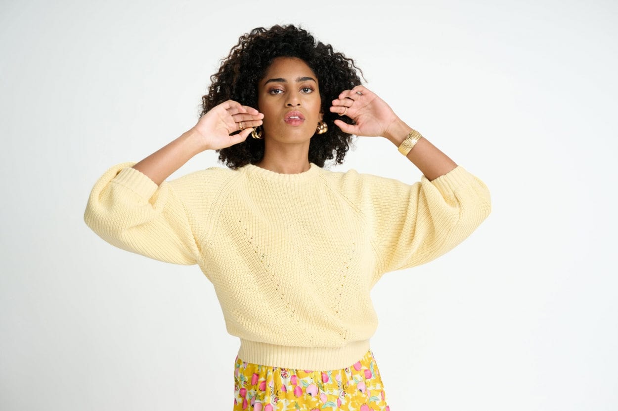 POM Amsterdam Pullovers PULLOVER - Sundaze Yellow