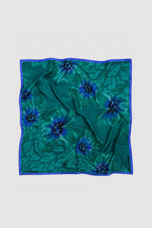 POM Amsterdam Scarves Green / OS SHAWL - Maya Bloom Teal Green