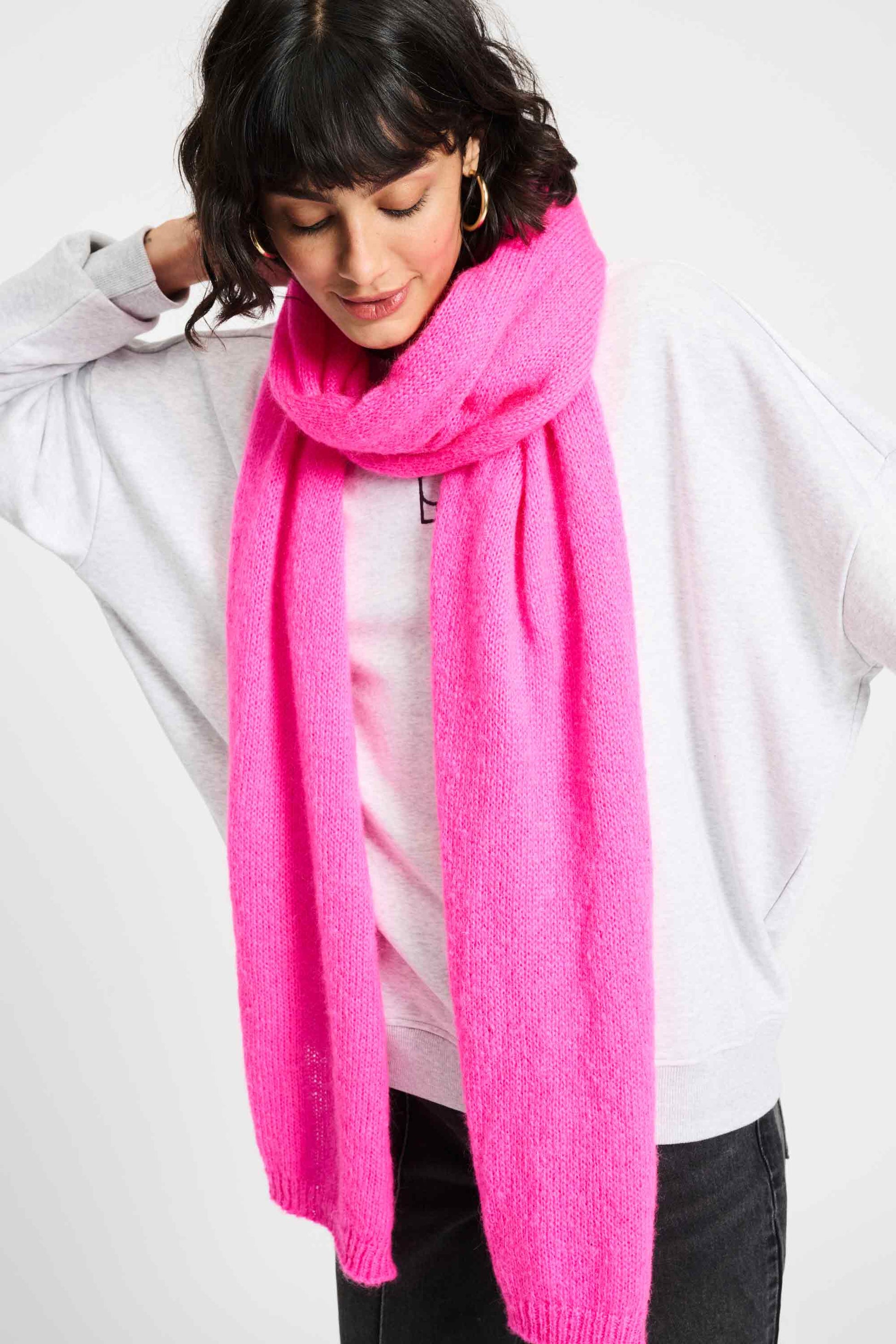 POM Amsterdam Shawls Pink / OS SHAWL - Dashing Pink