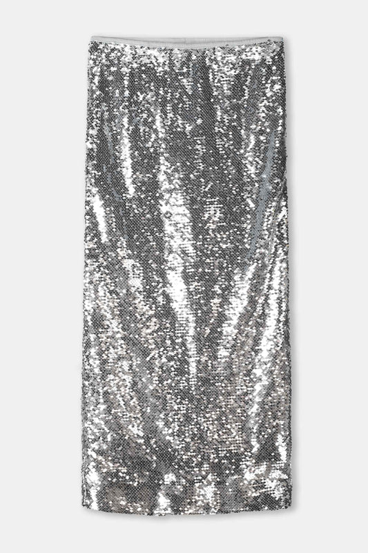 POM Amsterdam Skirts SKIRT - Sequins Silver