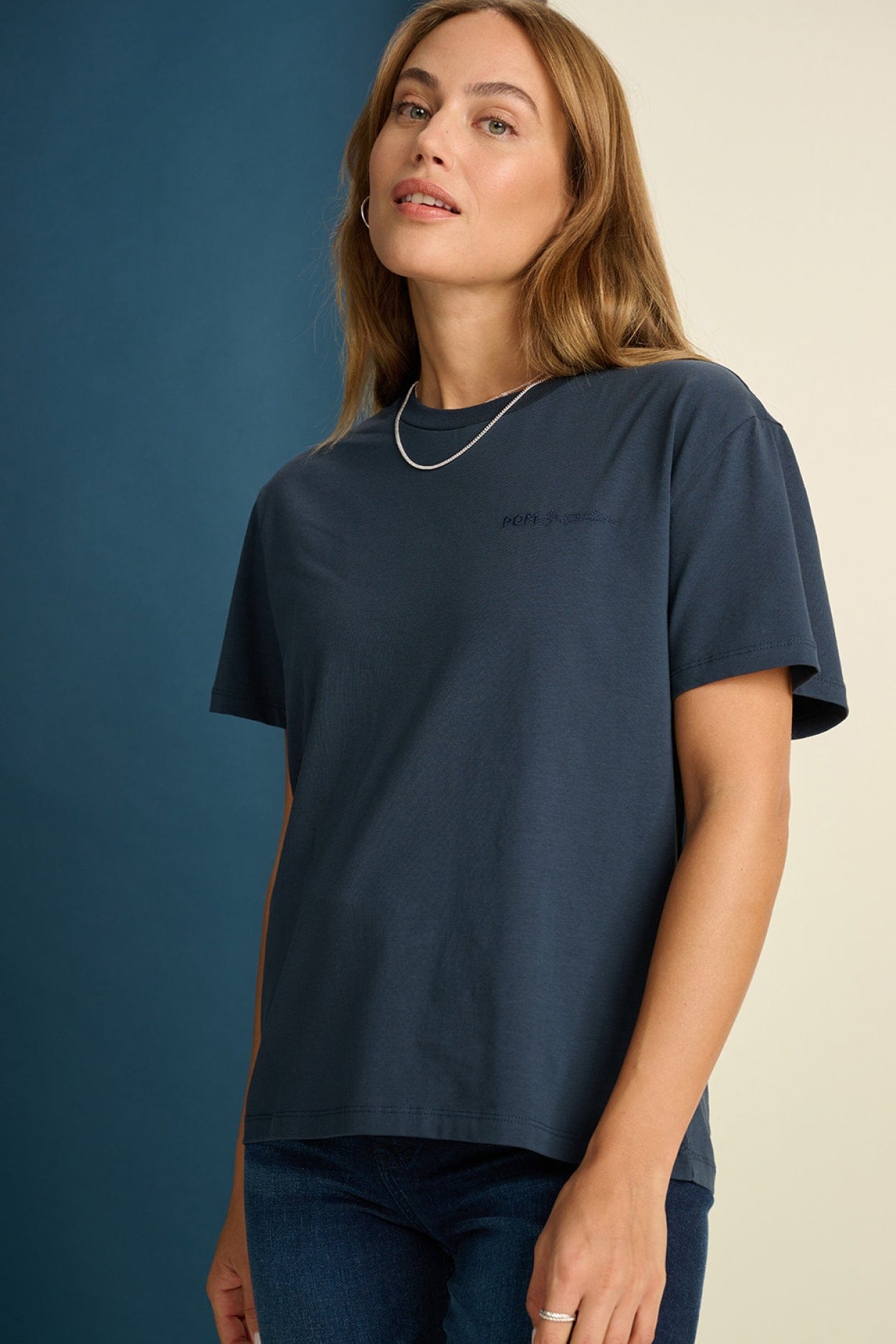 POM Amsterdam Tshirts TSHIRT - Eef Dark Blue