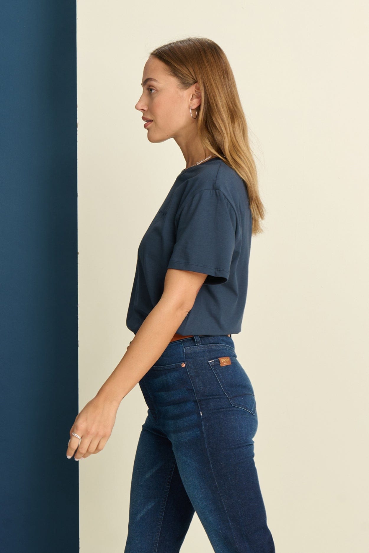 POM Amsterdam Tshirts TSHIRT - Eef Dark Blue