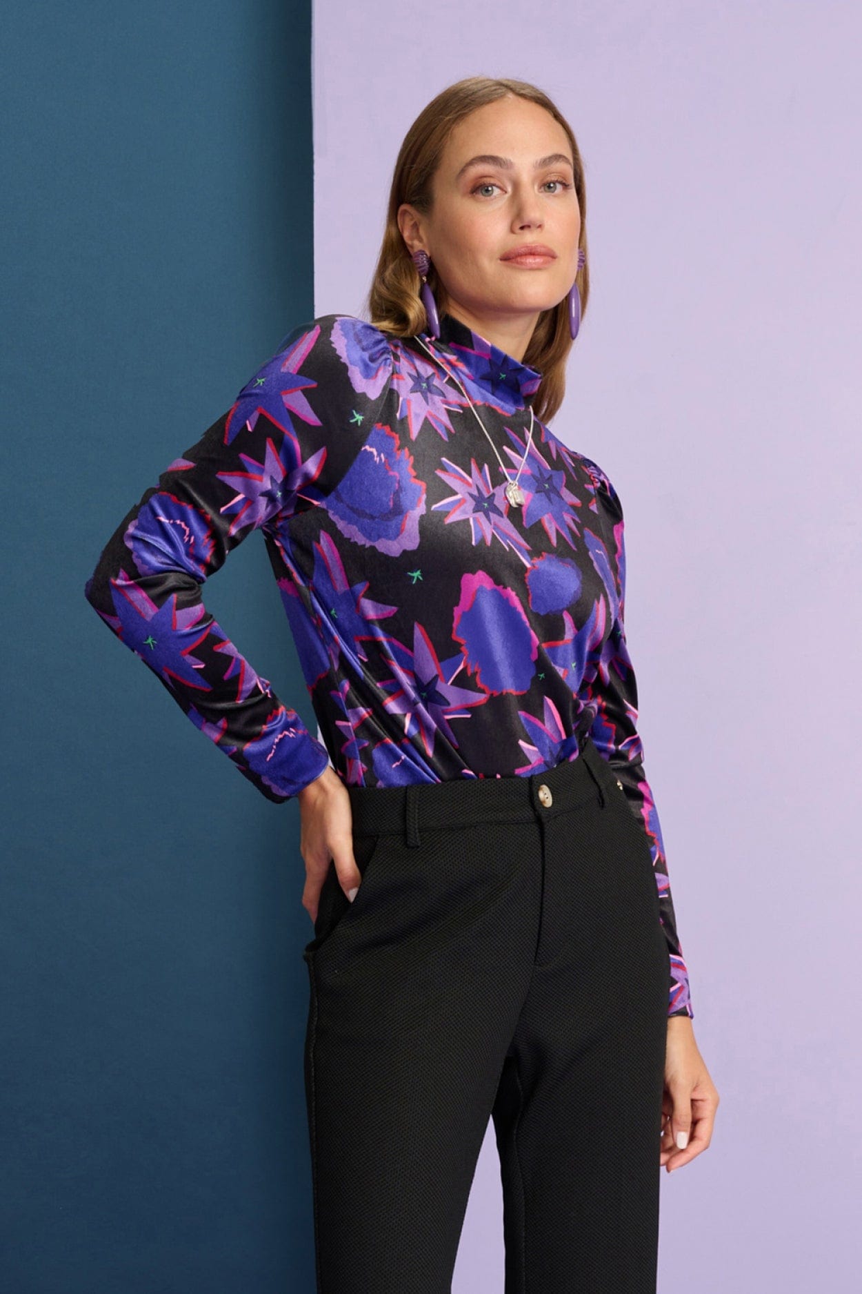 POM Amsterdam Turtlenecks Purple / 34 TURTLENECK - Nightfall