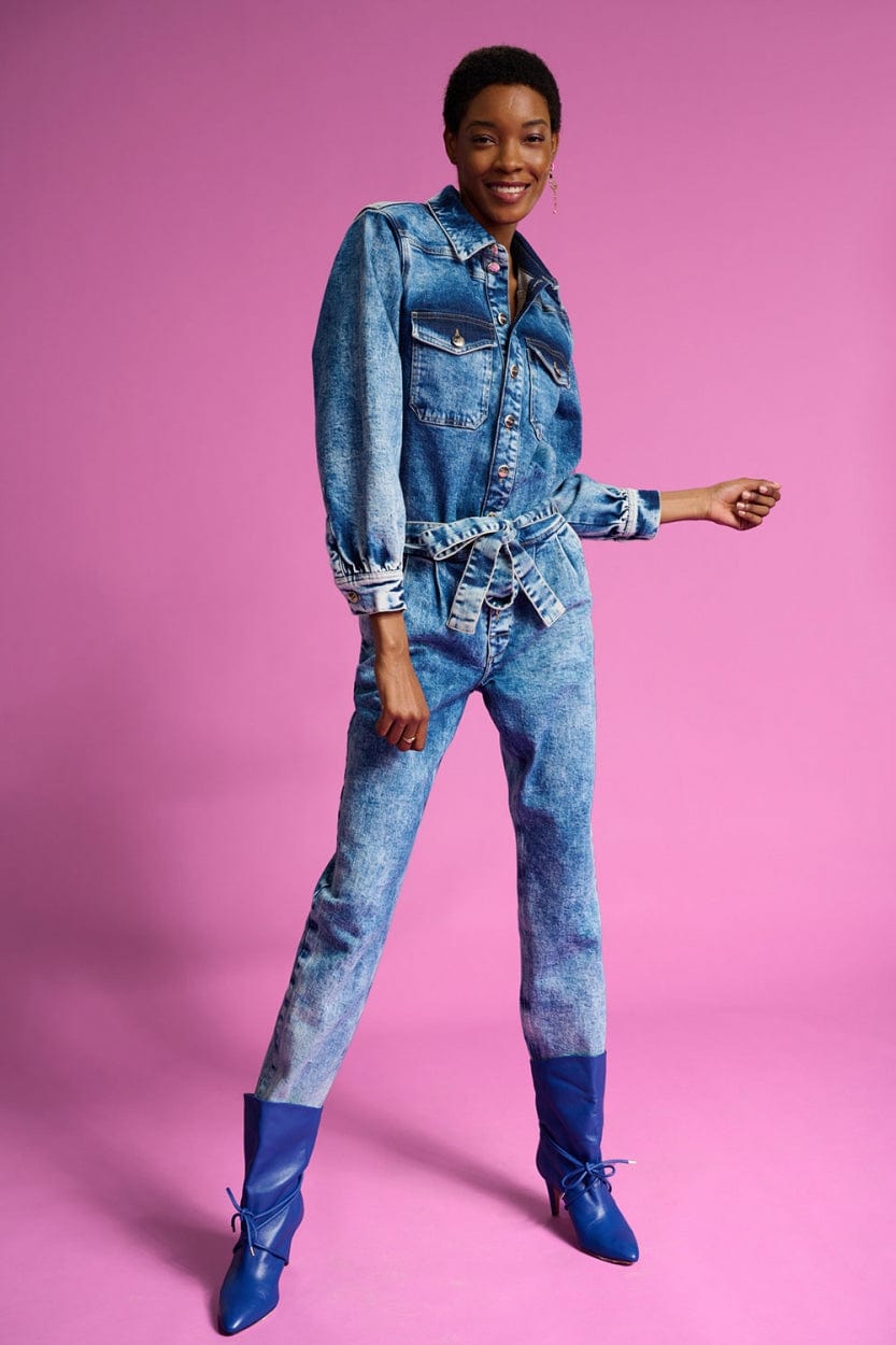 POM Amsterdam Jumpsuits JUMPSUIT - Denim Indigo Blue