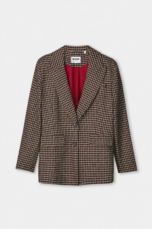 BLAZER - Laurie Check Brown