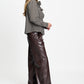 Burgundy blouse met klassieke kraag+Q41  | Ivy Burgundy Red | POM Amsterdam