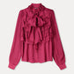 BLOUSE - Valerie Burgundy Red