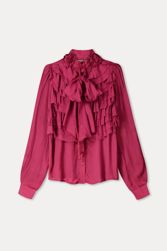 BLOUSE - Valerie Burgundy Red