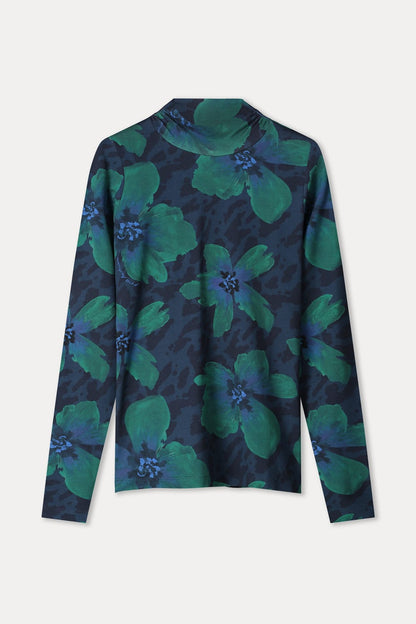 TURTLENECK - Romi Jersey Bloom Teal Green
