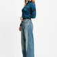 TURTLENECK - Romi Jersey Bloom Teal Green