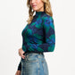 TURTLENECK - Romi Jersey Bloom Teal Green