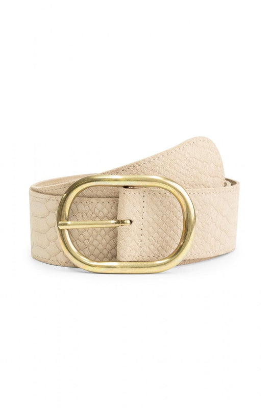 POM Amsterdam Belts BELT - Olivia Suede Ecru