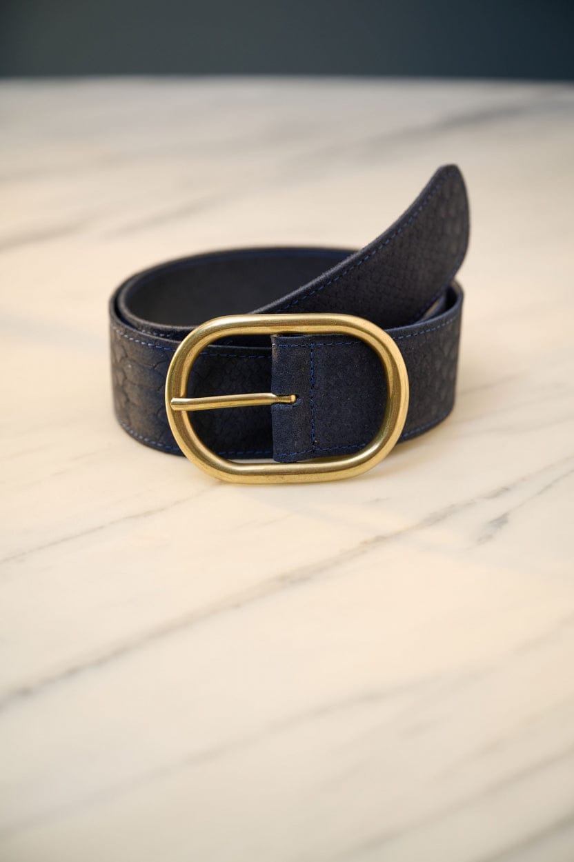 POM Amsterdam Belts BELT - Olivia Suede Navy