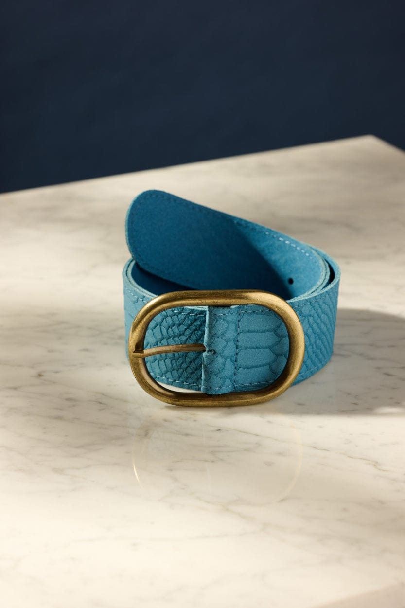 POM Amsterdam Belts BELT - Olivia Suede Sky Blue