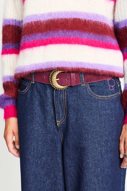 POM Amsterdam Belts Purple / 75 BELT - Raya Dark Plum