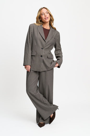 POM Amsterdam Blazers BLAZER - Laurie Check Brown