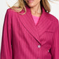 POM Amsterdam Blazers BLAZER - Rowan Striped Burgundy Red