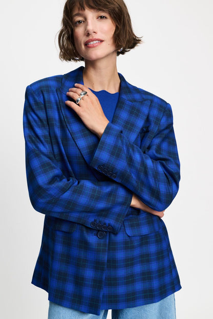 POM Amsterdam Blazers Blue / 34 BLAZER - Laurie Check Blue