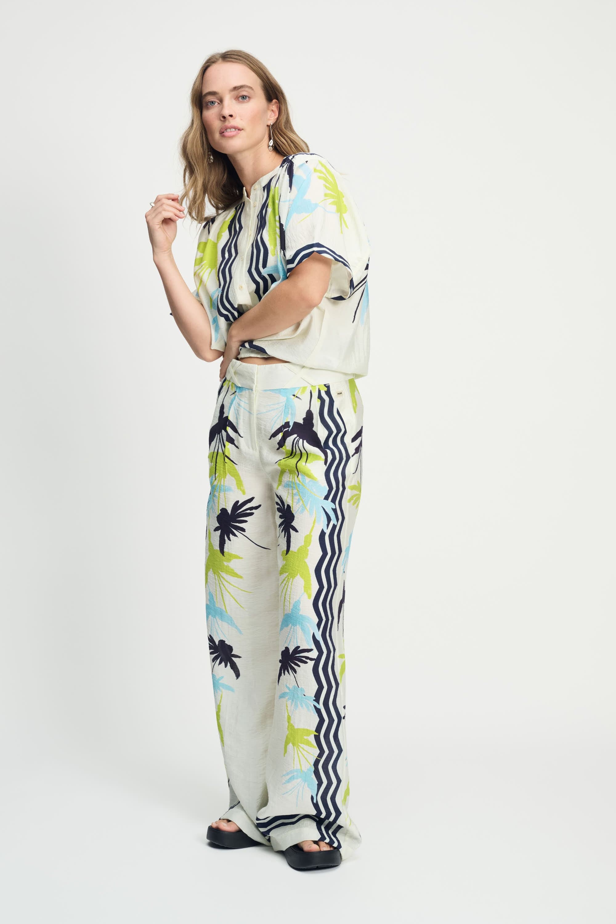 POM Amsterdam Blouses BLOUSE - Artisan Lime