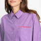 POM Amsterdam Blouses BLOUSE - Beau Striped Purple White