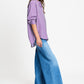 POM Amsterdam Blouses BLOUSE - Beau Striped Purple White