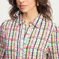 POM Amsterdam Blouses BLOUSE - Brushwork Check Linen