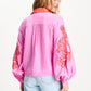 POM Amsterdam Blouses BLOUSE - Cheering Pink Sequins