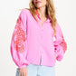 POM Amsterdam Blouses BLOUSE - Cheering Pink Sequins