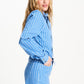 POM Amsterdam Blouses BLOUSE - Denim Stripes Blue