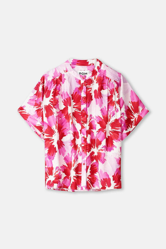 POM Amsterdam Blouses BLOUSE - Fenna Bubble Bloom Lavender