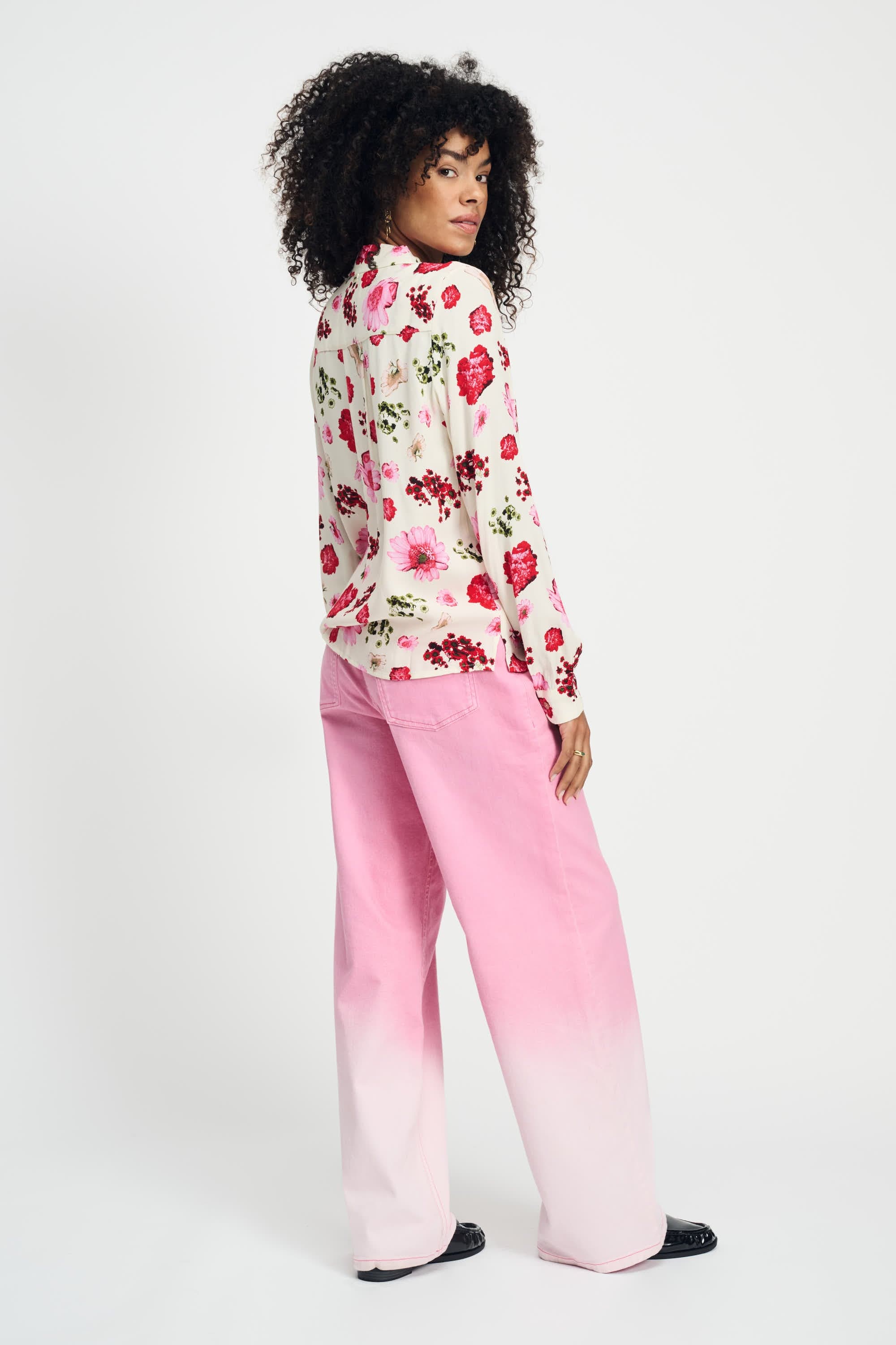 POM Amsterdam Blouses BLOUSE - Mila Bouquet Cream