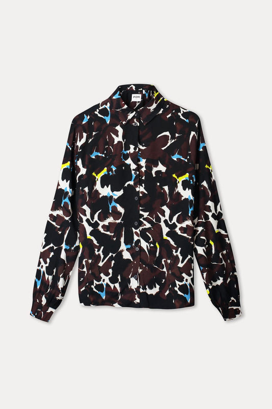 POM Amsterdam Blouses BLOUSE - Mila Bovine Brown