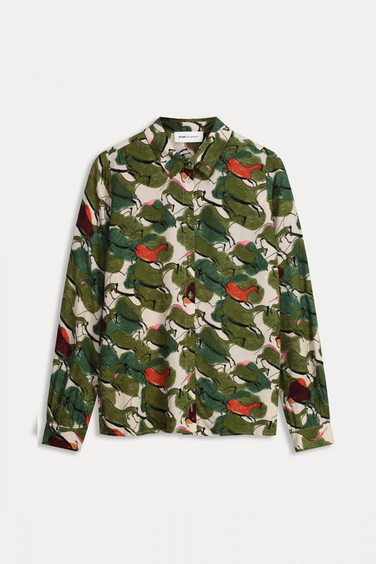 POM Amsterdam Blouses BLOUSE - Mila Murals Sand