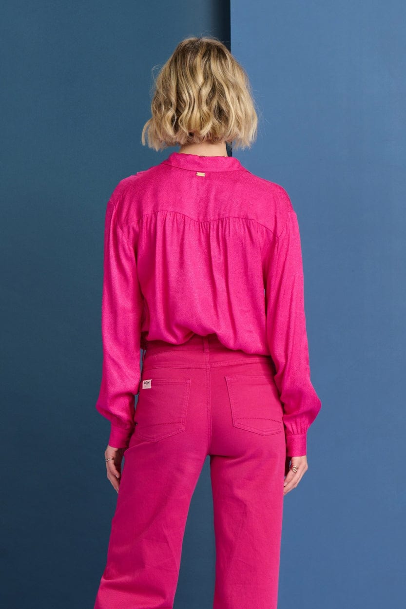 POM Amsterdam Blouses BLOUSE - Milly Fiery Pink