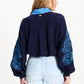 POM Amsterdam Blouses BLOUSE - Night Blue Flora